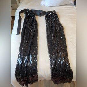 12th Tribe Black Sequin Chaps